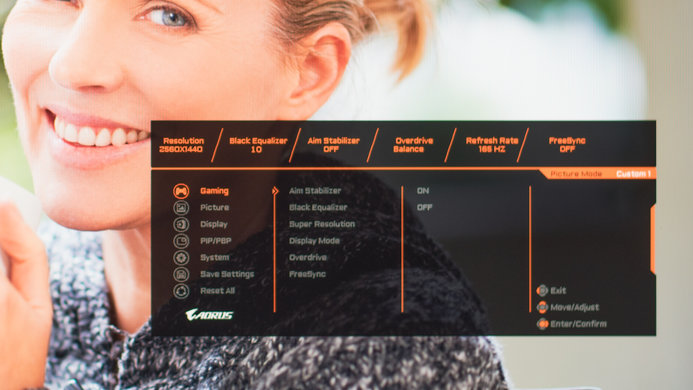 Gigabyte AORUS FI27Q OSD Picture