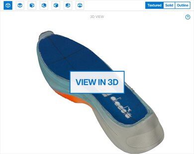Diadora Gara Carbon 2 3D Model Internal