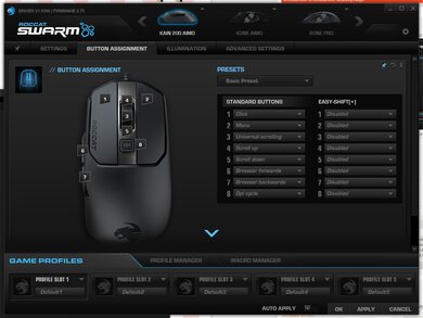 ROCCAT Kain 200 AIMO Software settings screenshot