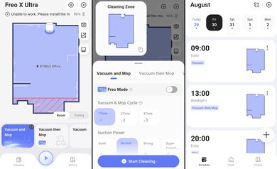 Narwal Freo X Ultra Companion App Screen Grabs