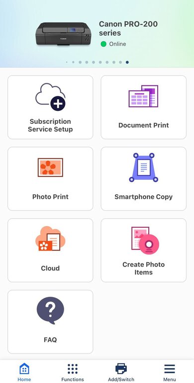 Canon PIXMA PRO-200 App Printscreen