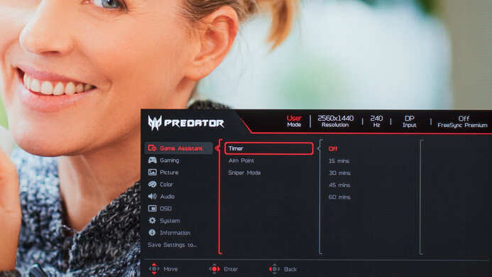 Acer Predator X27U bmiipruzx OSD Picture