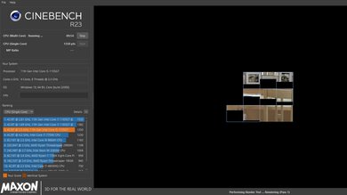 LG gram 17 (2021) Cinebench R23 Photo