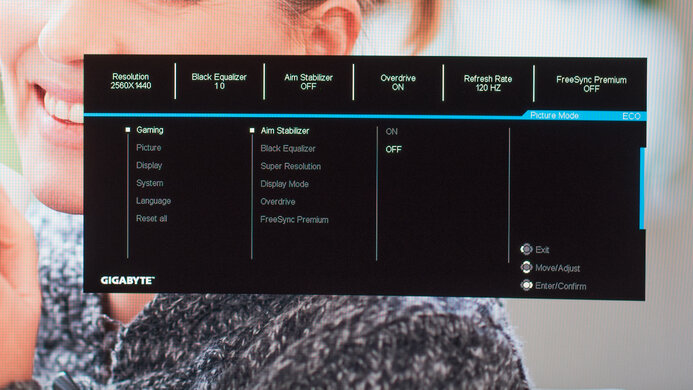 Gigabyte GS27QC OSD Picture