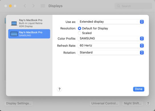 Samsung Smart Monitor M7 S43BM70 macOS Screenshot