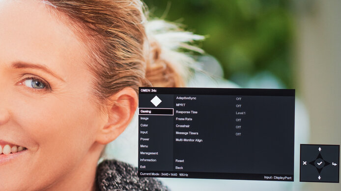 HP OMEN 34c OSD Picture