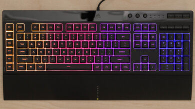 Corsair K55 RGB PRO Backlighting Picture