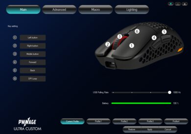 Pwnage Ultra Custom Wireless Symm Software settings screenshot