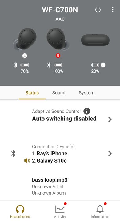 Sony WF-C700N Truly Wireless App Picture
