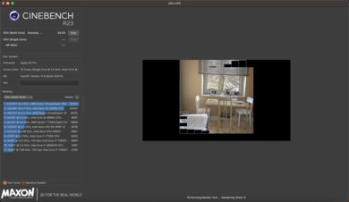 Apple MacBook Pro 14 (M2, 2023) Cinebench R23 Photo