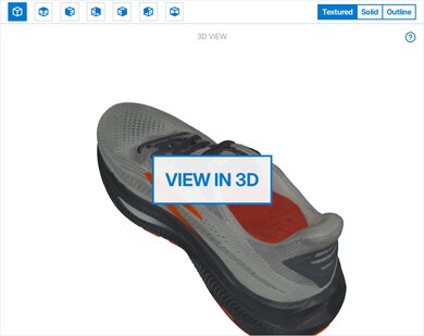 Brooks Ghost 17 3D Model Full Shoe