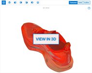 361 Flame 4 3D Model Full Shoe