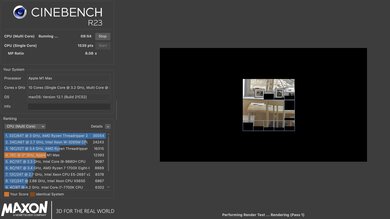 Apple MacBook Pro 16 (M1, 2021) Cinebench R23 Photo