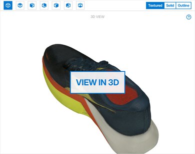 Diadora Gara Carbon 3 3D Model Full Shoe