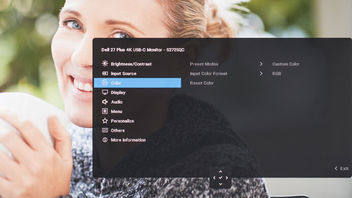 Dell S2725QC OSD Picture