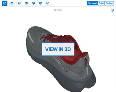 Saucony Hurricane 24 3D Model Full Shoe
