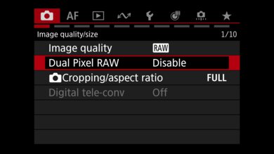 Canon EOS R6 Mark III Screen Menu Picture