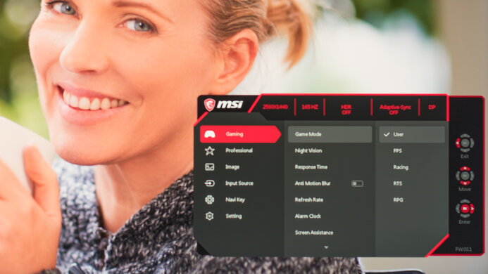 MSI Optix MAG274QRF-QD OSD Picture