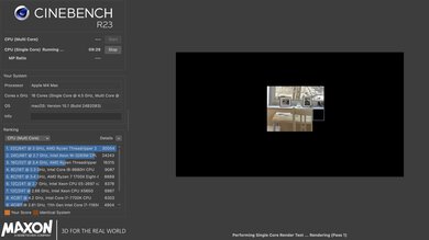 Apple MacBook Pro 16 (2024) Cinebench R23 Photo