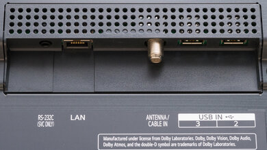 LG QNED90 Rear Inputs Picture