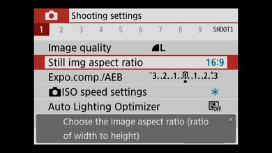 Canon EOS M50 Mark II Screen Menu Picture
