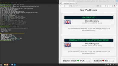 AirVPN Headless WireGuard Connection Screenshot