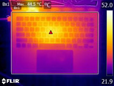 Apple MacBook Pro 14 (M5, 2025) Keyboard Temps Picture