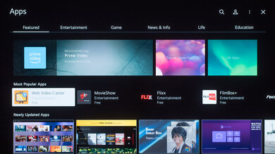 LG A2 OLED Apps Picture