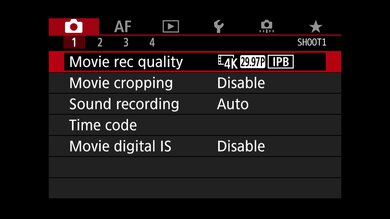 Canon EOS R Screen Menu Picture
