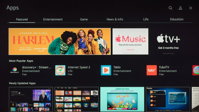 LG NANO99 8k 2021 Apps Picture