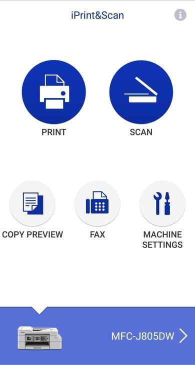 Brother MFC-J805DW INKvestment Tank App Printscreen