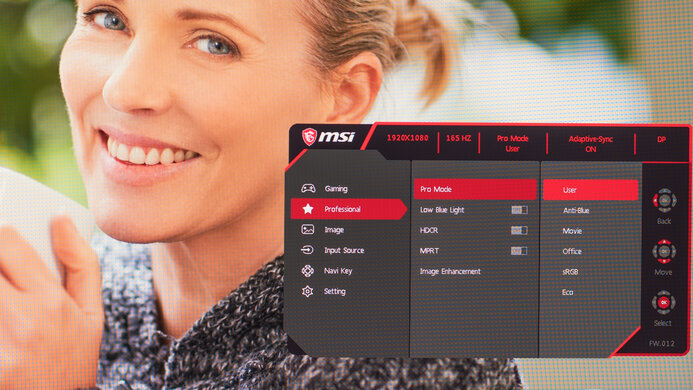 MSI Optix G273 OSD Picture