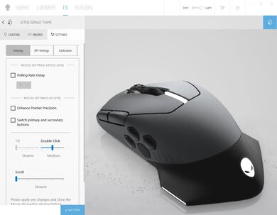 Dell Alienware AW510M Software settings screenshot