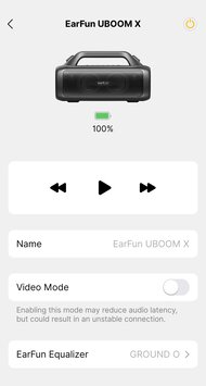 EarFun UBOOM X App Picture