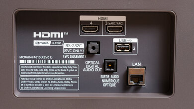 LG B5 OLED Rear Inputs Picture