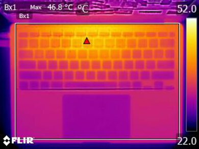 Apple MacBook Air 13 (M1, 2020) Keyboard Temps Picture
