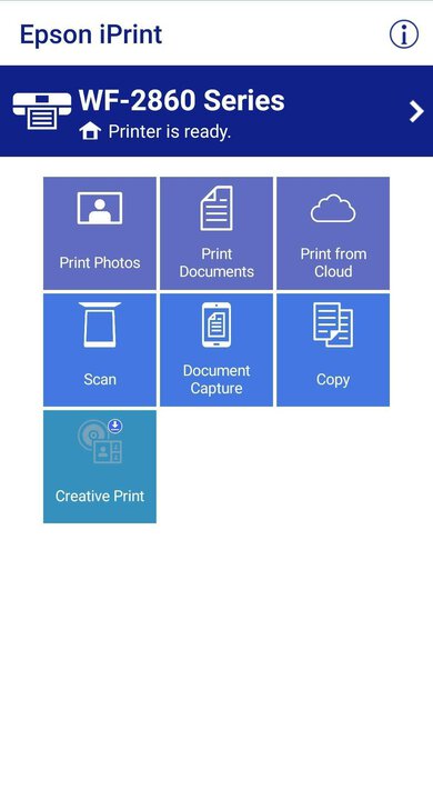 Epson WorkForce WF-2860 App Printscreen
