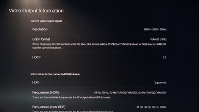 Vizio P Series 2018 PS5 Screenshot