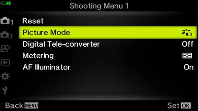 Olympus OM-D E-M10 Mark IV Screen Menu Picture