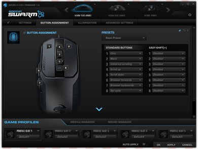 ROCCAT Kain 100 AIMO Software settings screenshot