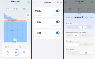Roborock S8 MaxV Ultra Companion App Screen Grabs