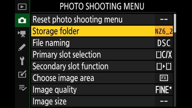 Nikon Z 6II Screen Menu Picture