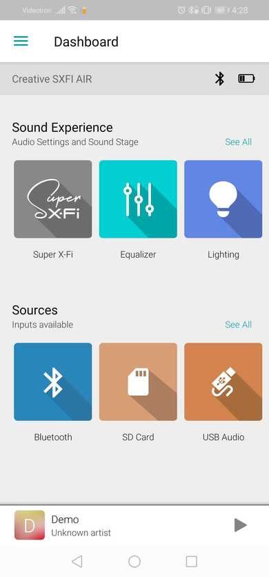 Creative SXFI Air Wireless App Picture