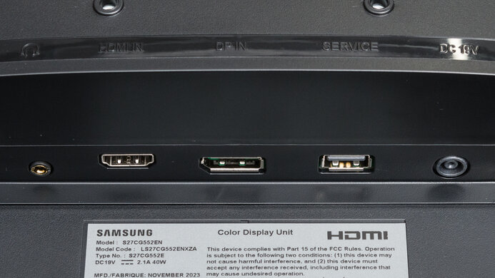 Samsung Odyssey G55C S27CG55 Inputs 1