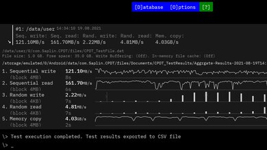 Lenovo Chromebook Duet (2020) Storage Performance Image