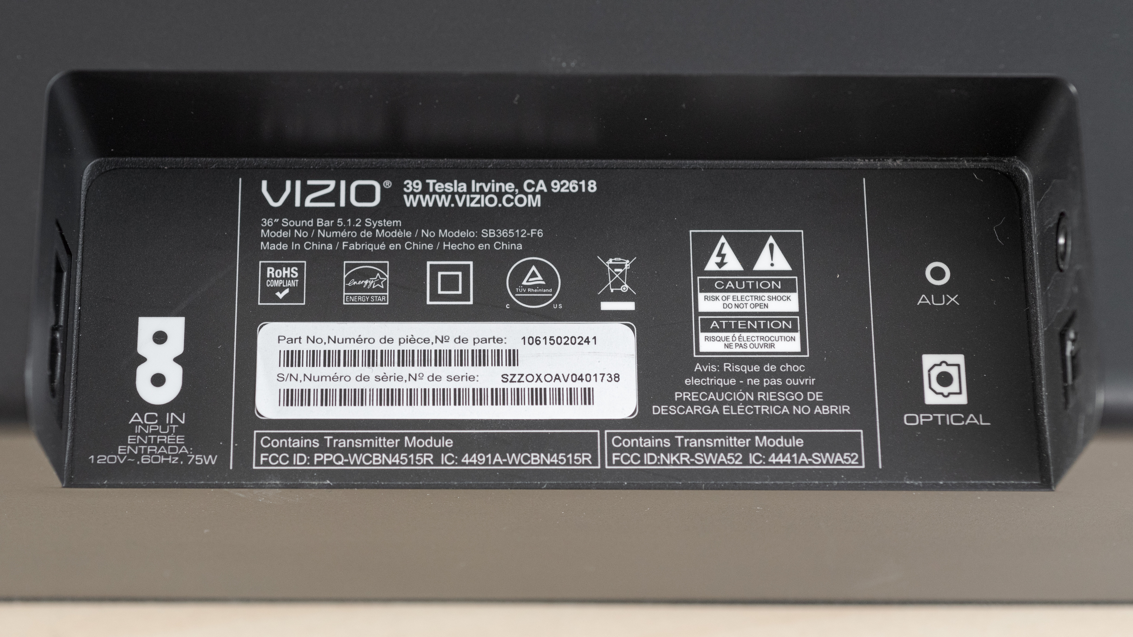 Vizio SB36512-F6 Review - RTINGS.com