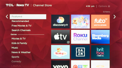 TCL 4 Series/S455 2022 Apps Picture