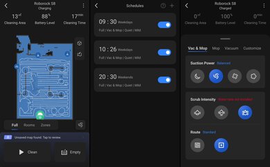Roborock S8+ Companion App Screen Grabs
