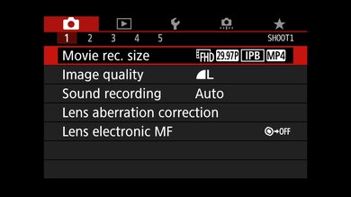 Canon EOS 6D Mark II Screen Menu Picture