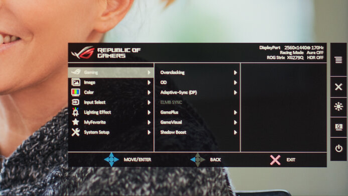 ASUS ROG Strix XG279Q OSD Picture